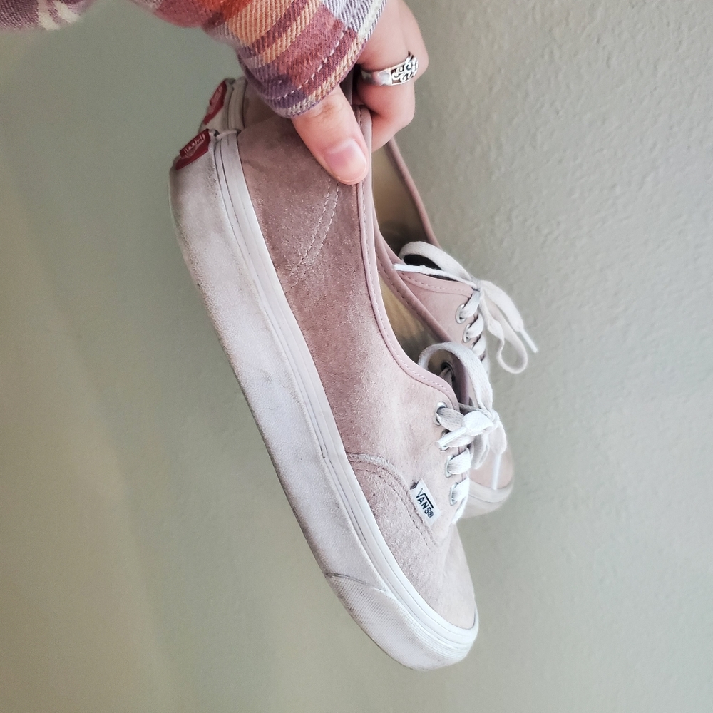 Blush Vans Authentic, Pig Suede, Shadow Grey / True White